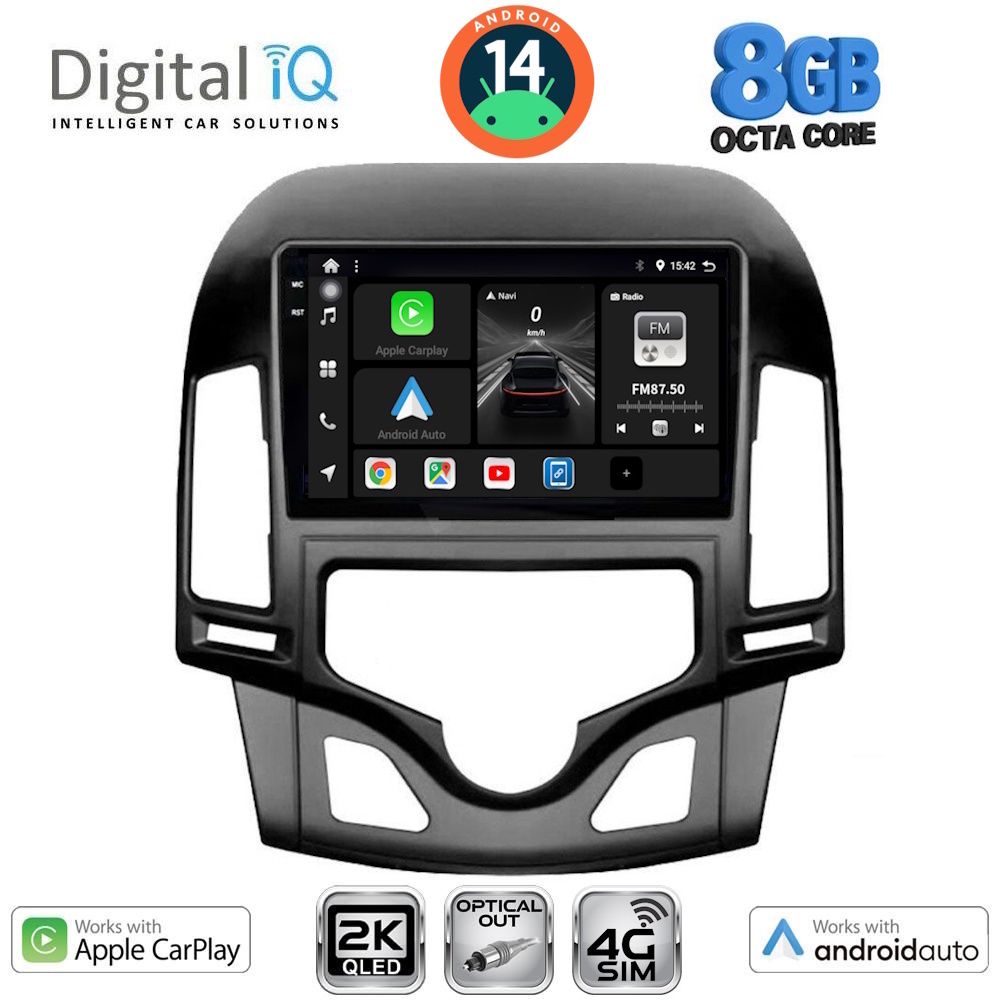 Βλησαρούλης Car Center - DIGITAL IQ BXK 20231_CPAA CLIMA (9inc) MULTIMEDIA TABLET for HYUNDAI i30 mod. 2007-2012