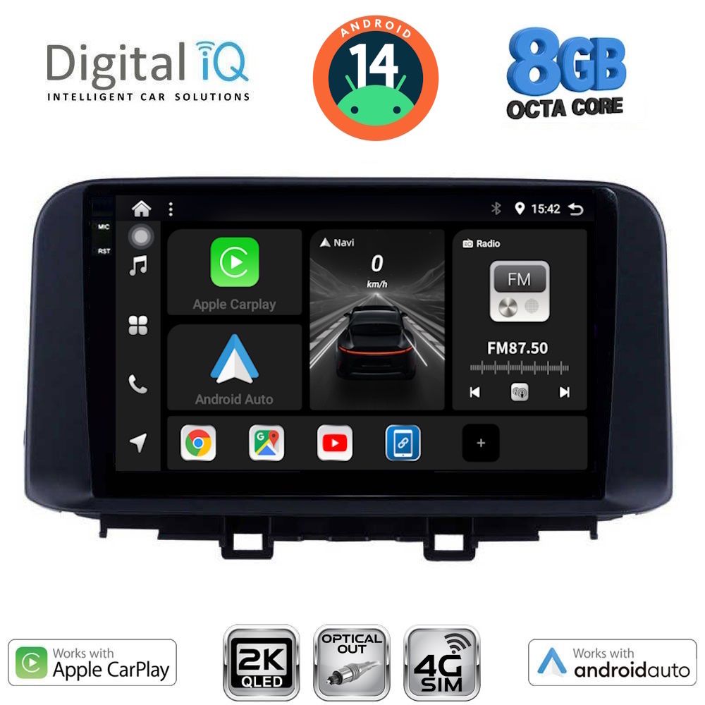 Βλησαρούλης Car Center - DIGITAL IQ BXK 20237_CPAA (10inc) MULTIMEDIA TABLET for HYUNDAI KONA mod. 2017>