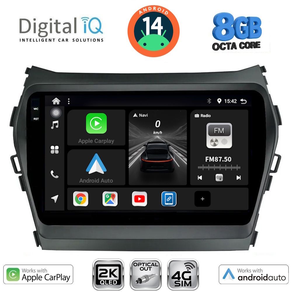 Βλησαρούλης Car Center - DIGITAL IQ BXK 20238_CPAA (9inc) MULTIMEDIA TABLET for HYUNDAI IX45 mod. 2013-2017