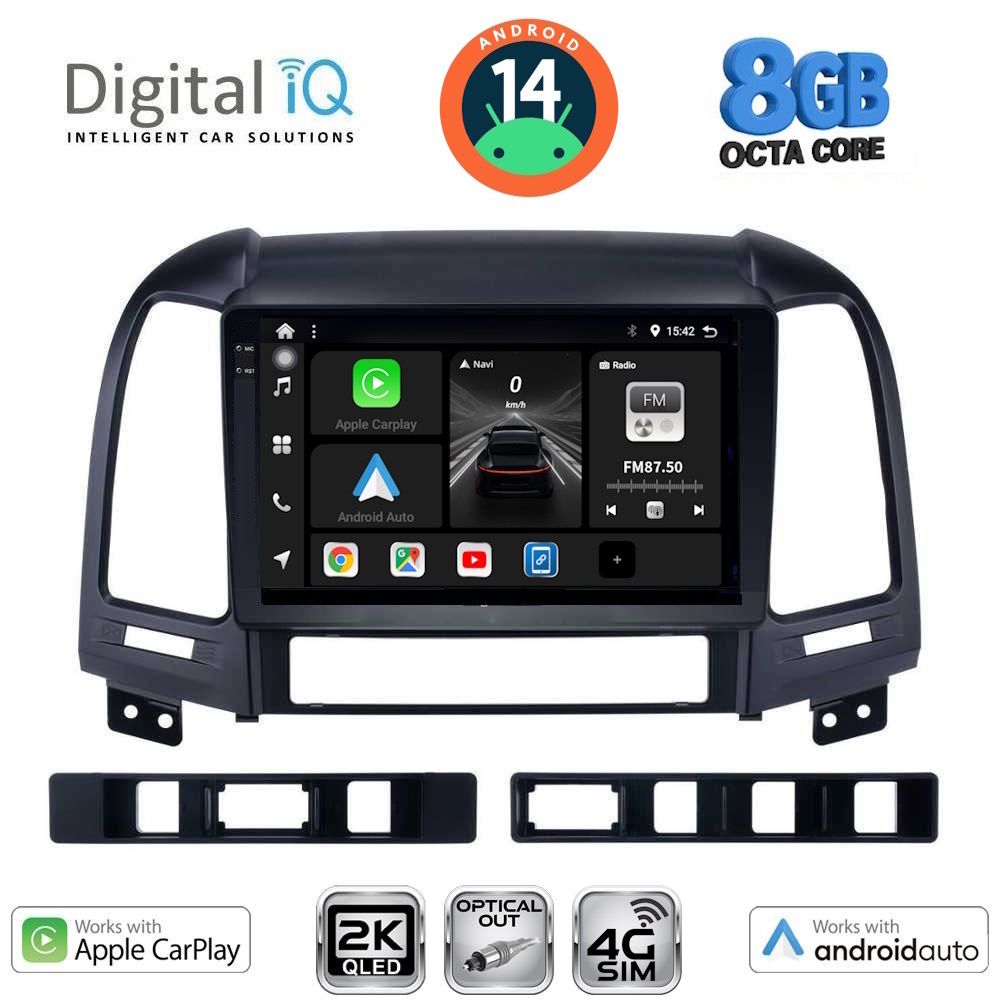 Βλησαρούλης Car Center - DIGITAL IQ BXK 20239_CPAA (9inc) MULTIMEDIA TABLET for HYUNDAI SANTA FE  mod. 2005-2013