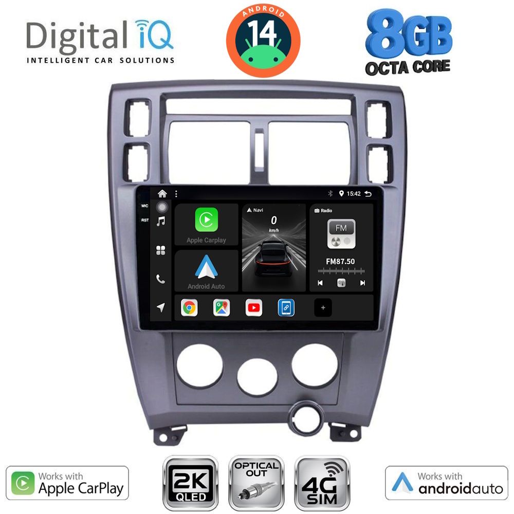 Βλησαρούλης Car Center - DIGITAL IQ BXK 20241_CPAA (10inc) MULTIMEDIA TABLET for HYUNDAI TUCSON mod. 2004-2010