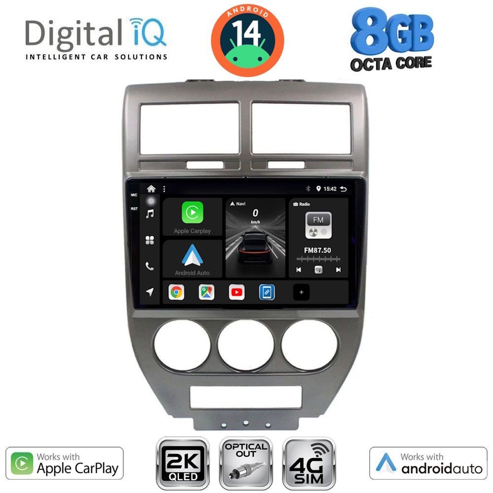 Βλησαρούλης Car Center - DIGITAL IQ BXK 20276_CPAA (10inc) MULTIMEDIA TABLET for JEEP COMPASS - PATRIOT mod. 2007-2016