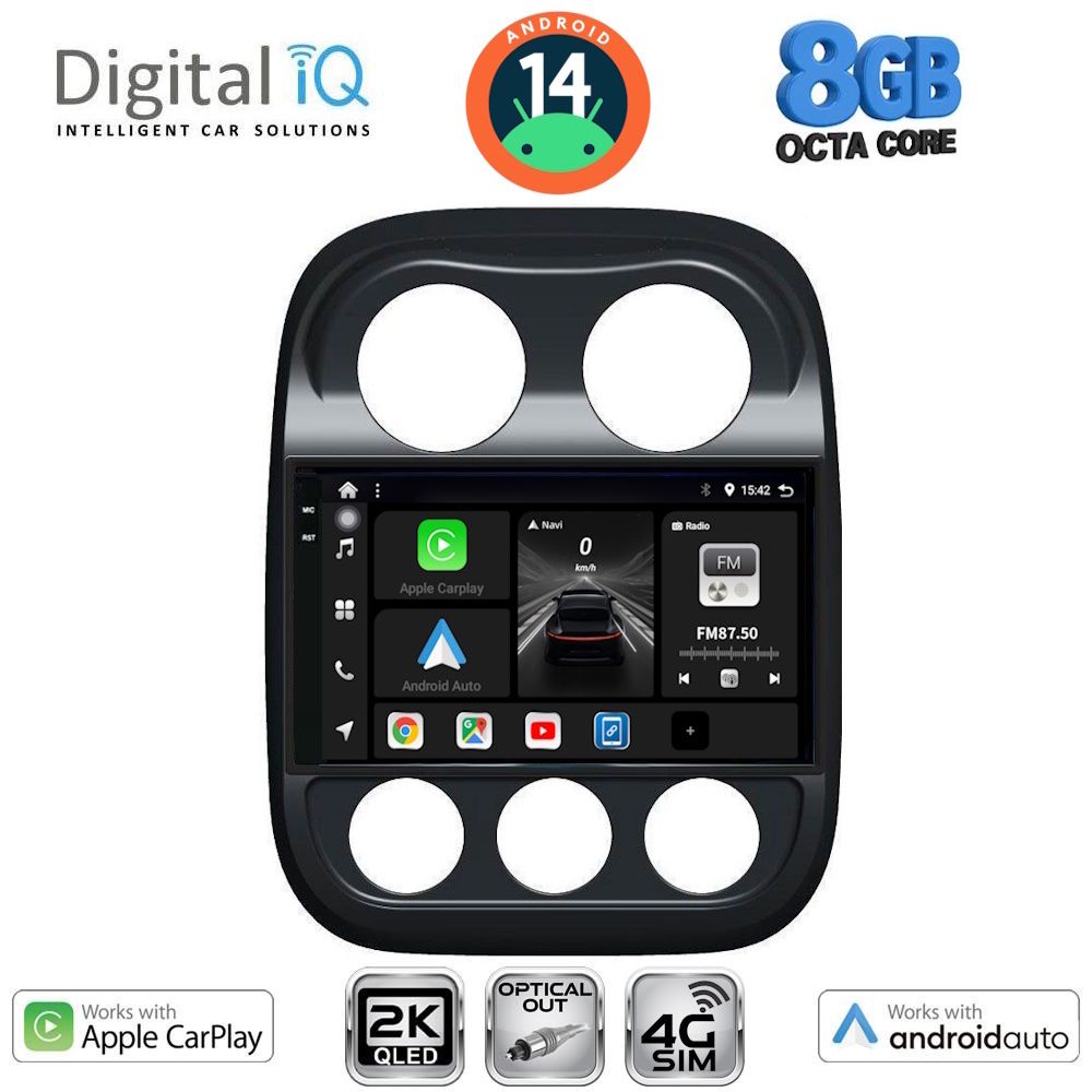 Βλησαρούλης Car Center - DIGITAL IQ BXK 20277_CPAA (10inc) MULTIMEDIA TABLET for JEEP COMPASS - PATRIOT mod. 2007-2016