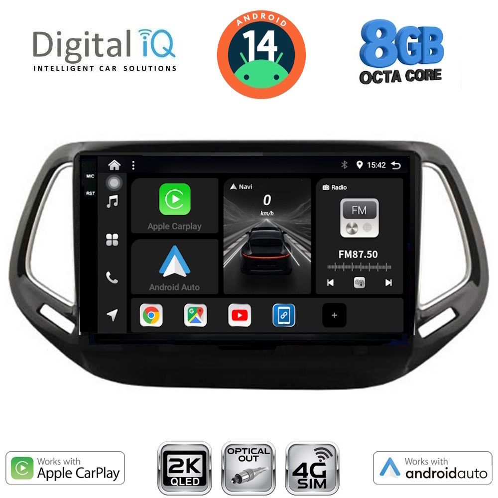 Βλησαρούλης Car Center - DIGITAL IQ BXK 20278_CPAA (10inc) MULTIMEDIA TABLET for JEEP COMPASS mod. 2016-2021