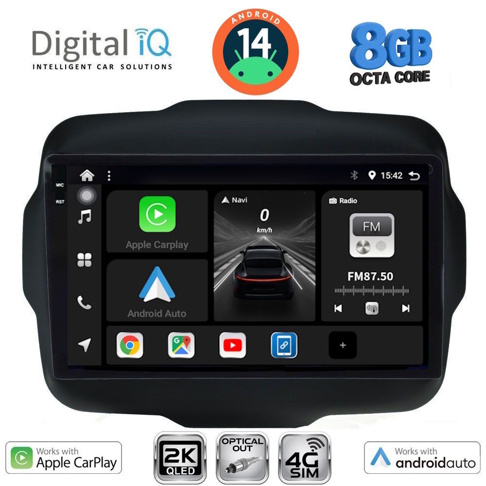 Βλησαρούλης Car Center - DIGITAL IQ BXK 20290_CPAA (9inc) MULTIMEDIA TABLET for JEEP RENEGADE  mod. 2014>