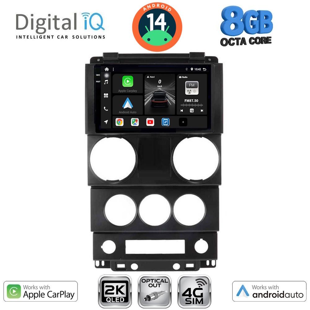 Βλησαρούλης Car Center - DIGITAL IQ BXK 20292_CPAA (9inc) MULTIMEDIA TABLET for JEEP WRANGLER  mod. 2006-2011