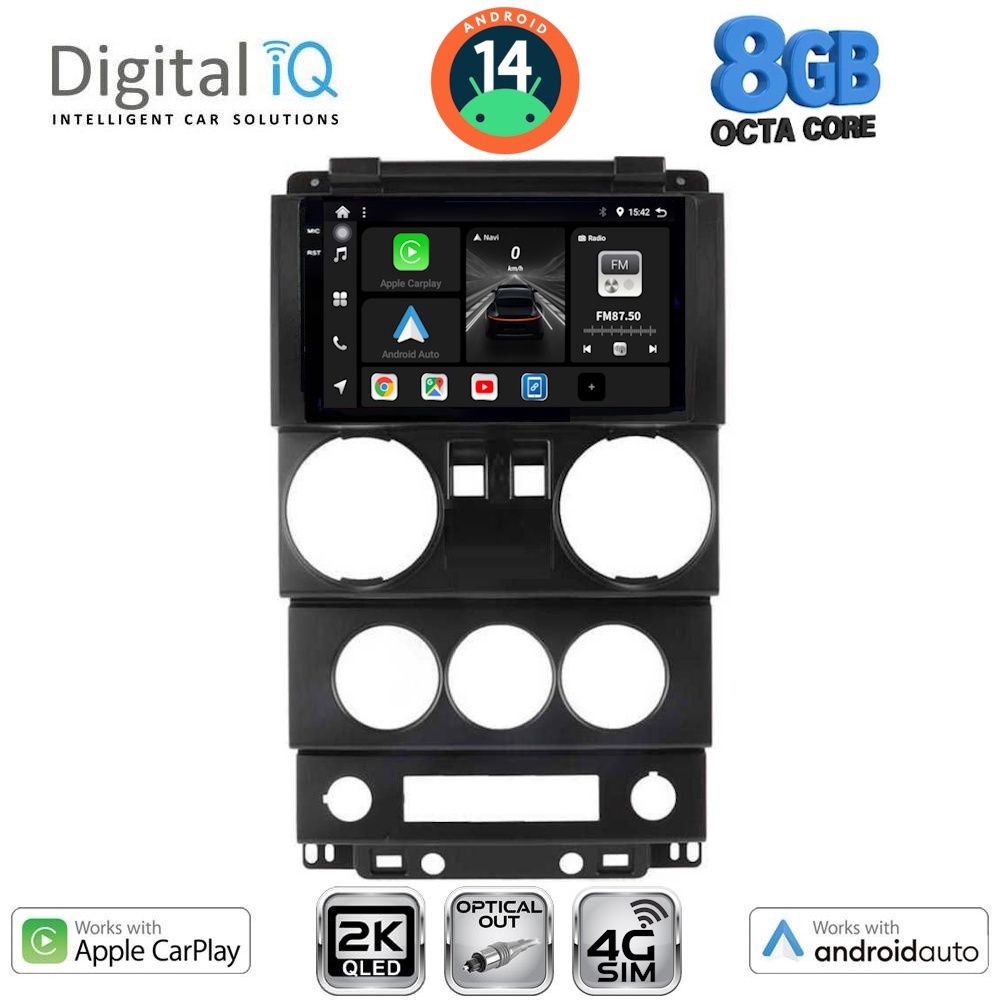 Βλησαρούλης Car Center - DIGITAL IQ BXK 20293_CPAA (9inc) MULTIMEDIA TABLET for JEEP WRANGLER  mod. 2006-2011