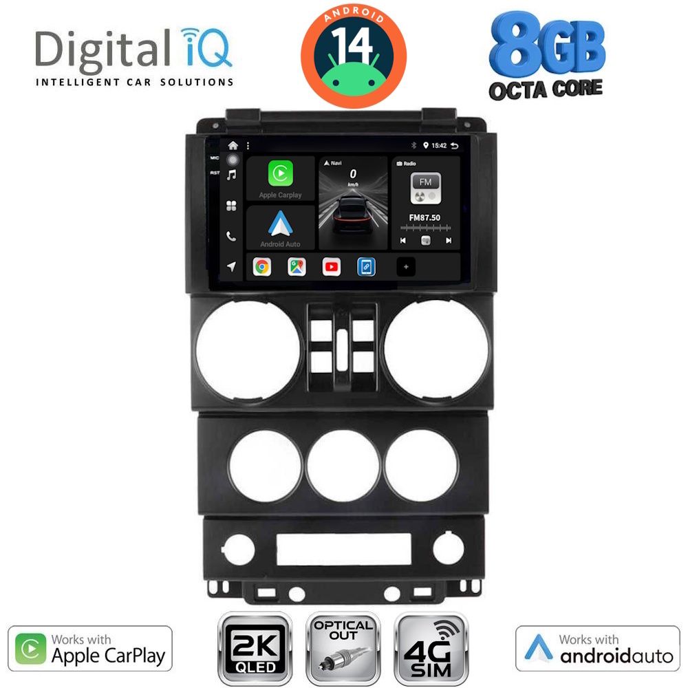 Βλησαρούλης Car Center - DIGITAL IQ BXK 20294_CPAA (9inc) MULTIMEDIA TABLET for JEEP WRANGLER  mod. 2006-2011
