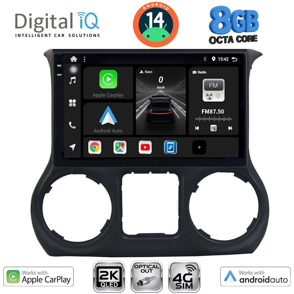 Βλησαρούλης Car Center - DIGITAL IQ BXK 20295_CPAA (10inc) MULTIMEDIA TABLET for JEEP WRANGLER  mod. 2011-2014