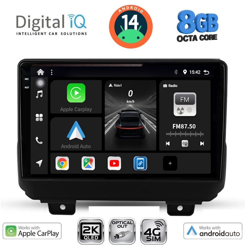 Βλησαρούλης Car Center - DIGITAL IQ BXK 20298_CPAA (9inc) MULTIMEDIA TABLET for JEEP WRANGLER mod. 2018>