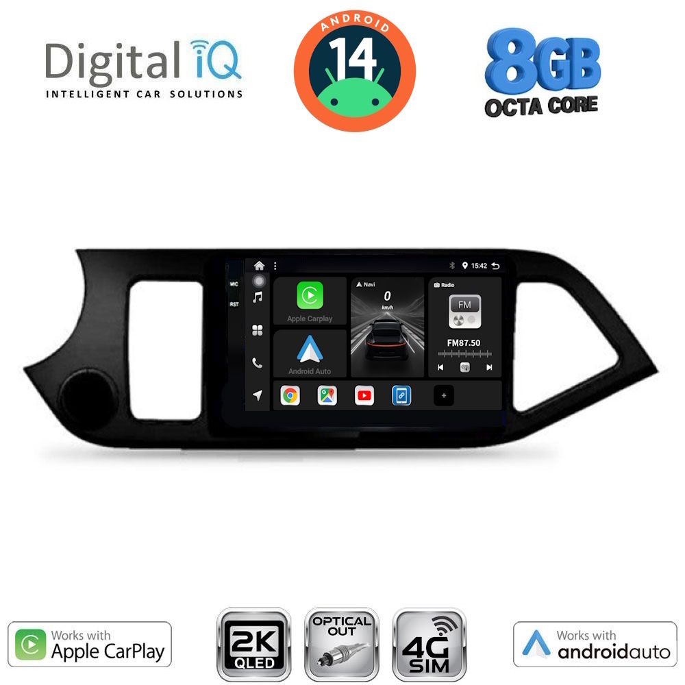 Βλησαρούλης Car Center - DIGITAL IQ BXK 20308_CPAA (9inc) MULTIMEDIA TABLET for KIA PICANTO mod. 2011-2017