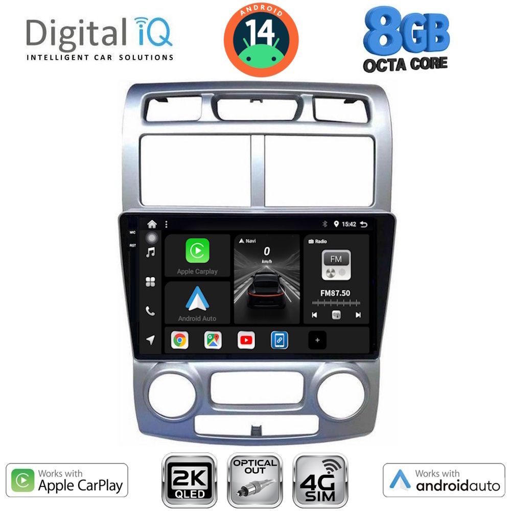 Βλησαρούλης Car Center - DIGITAL IQ BXK 20324_CPAA (CLIMA) (9inc) MULTIMEDIA TABLET for KIA SPORTAGE mod. 2004-2010