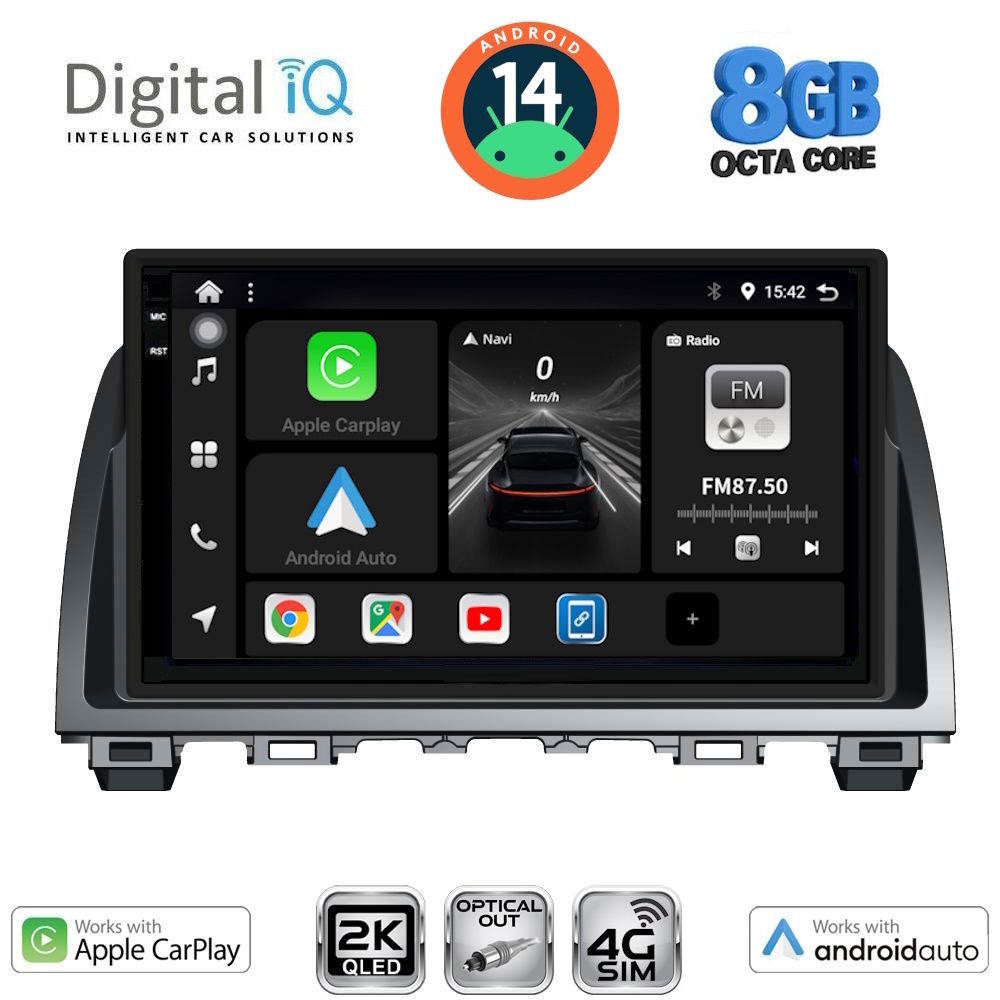 Βλησαρούλης Car Center - DIGITAL IQ BXK 20378_CPAA (9inc) MULTIMEDIA TABLET for MAZDA 6 mod. 2012-2017