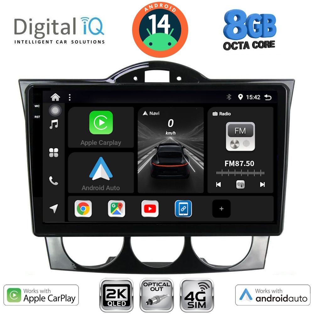 Βλησαρούλης Car Center - DIGITAL IQ BXK 20394_CPAA (9inc) MULTIMEDIA TABLET for MAZDA RX8 mod. 2001-2008