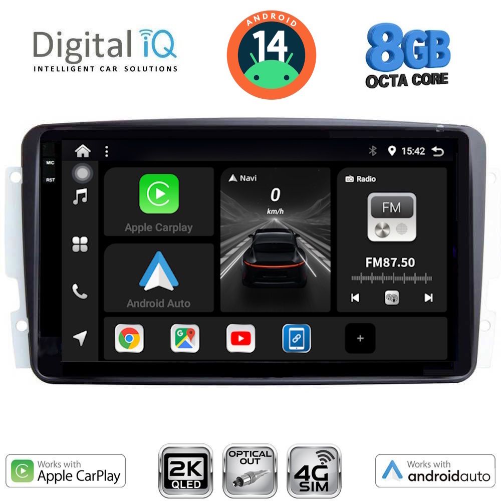 Βλησαρούλης Car Center - DIGITAL IQ BXK 20401_CPAA (9inc) MULTIMEDIA TABLET for MERCEDES CLK (W209) mod. 2000-2004