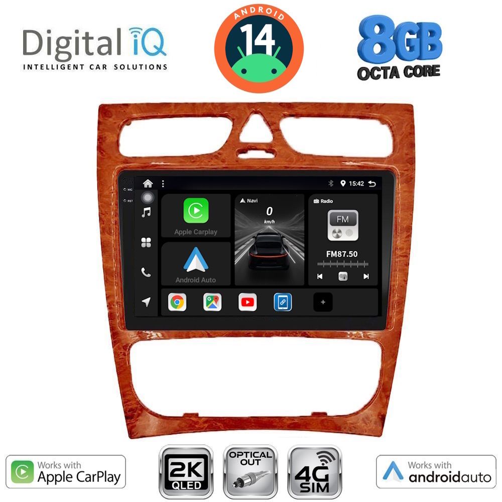 Βλησαρούλης Car Center - DIGITAL IQ BXK 20402CH_CPAA (9inc) MULTIMEDIA TABLET for MERCEDES C (W203) mod. 1999-2004