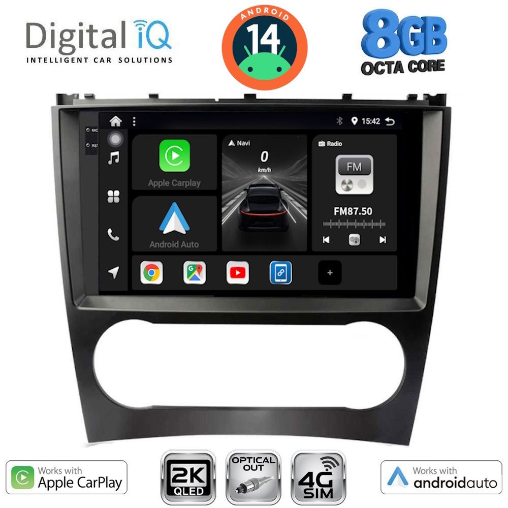 Βλησαρούλης Car Center - DIGITAL IQ BXK 20404_CPAA (9inc) MULTIMEDIA TABLET for MERCEDES C – CLK (W203-209) mod. 2004-2008