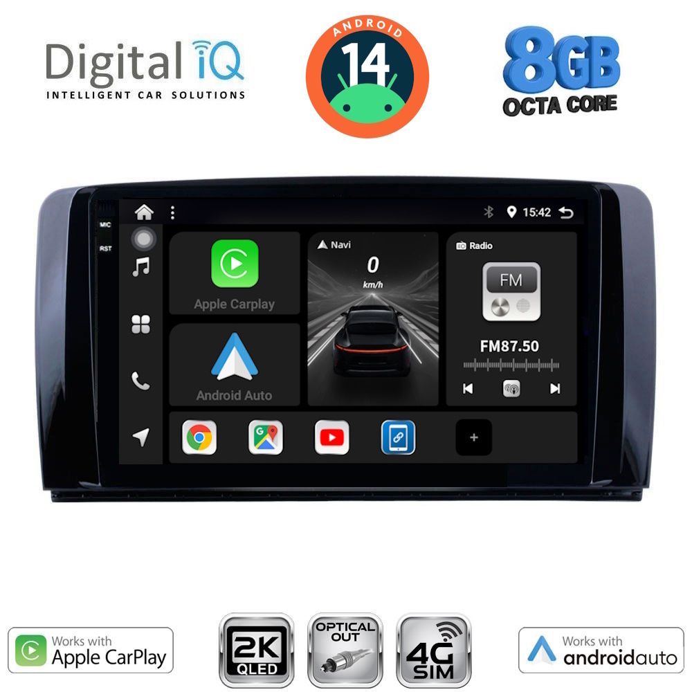 Βλησαρούλης Car Center - DIGITAL IQ BXK 20422_CPAA (9inc) MULTIMEDIA TABLET for MERCEDES R (W251) mod. 2006-2015
