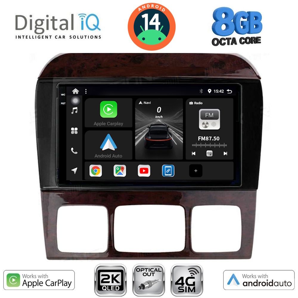 Βλησαρούλης Car Center - DIGITAL IQ BXK 20426_CPAA (9inc) MULTIMEDIA TABLET for MERCEDES  S  W220  mod. 1998-2005