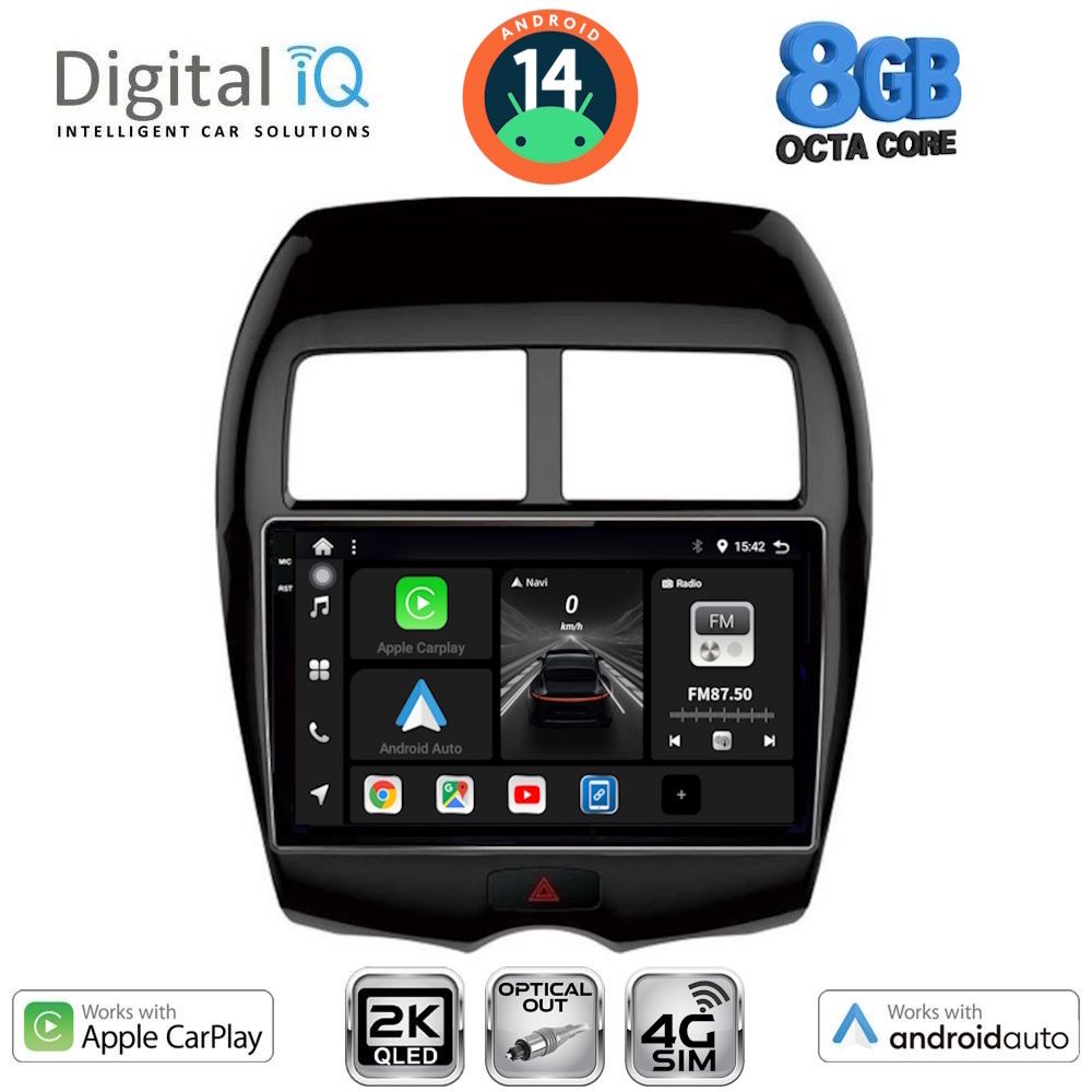 Βλησαρούλης Car Center - DIGITAL IQ BXK 20430_CPAA (10inc) MULTIMEDIA TABLET for MITSUBISHI ASX mod. 2009> - PEUGEOT 4008 mod. 2012-2018