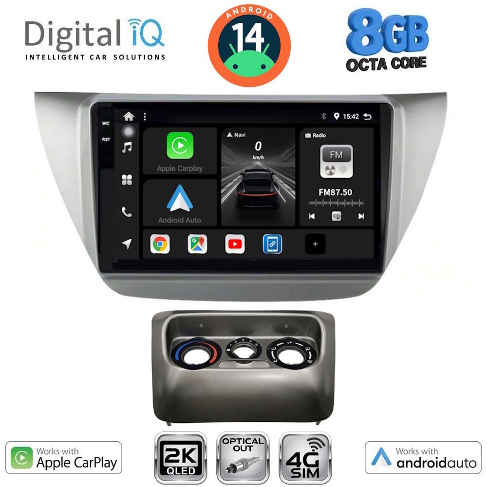 Βλησαρούλης Car Center - DIGITAL IQ BXK 20433_CPAA (9inc) MULTIMEDIA TABLET for MITSUBISHI LANCER mod. 2000-2007