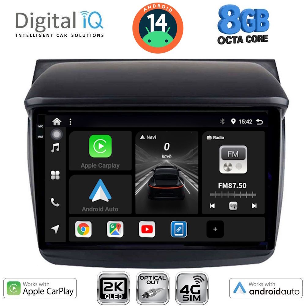 Βλησαρούλης Car Center - DIGITAL IQ BXK 20436_CPAA (9inc) MULTIMEDIA TABLET for MITSUBISHI L200 mod. 2006-2015