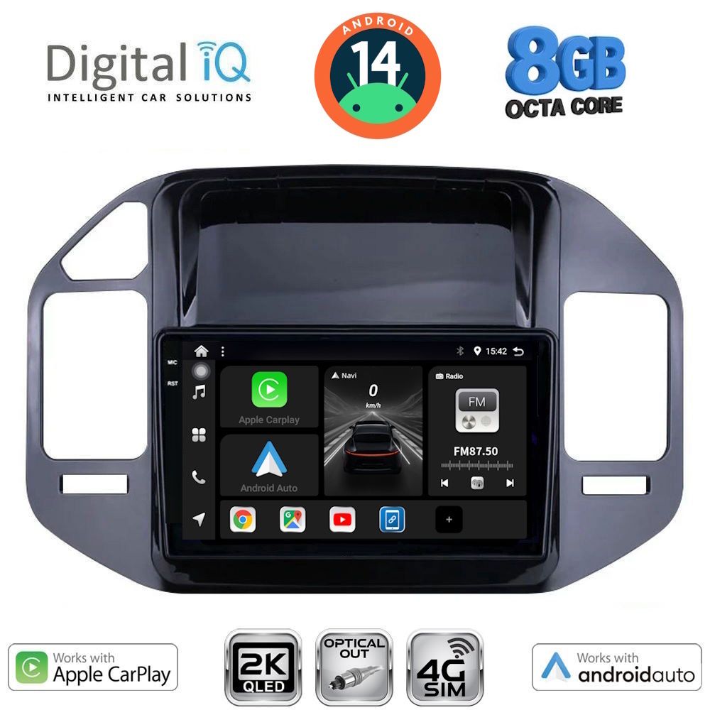 Βλησαρούλης Car Center - DIGITAL IQ BXK 20444_CPAA (9inc) MULTIMEDIA TABLET for MITSUBISHI PAJERO mod. 1999-2006