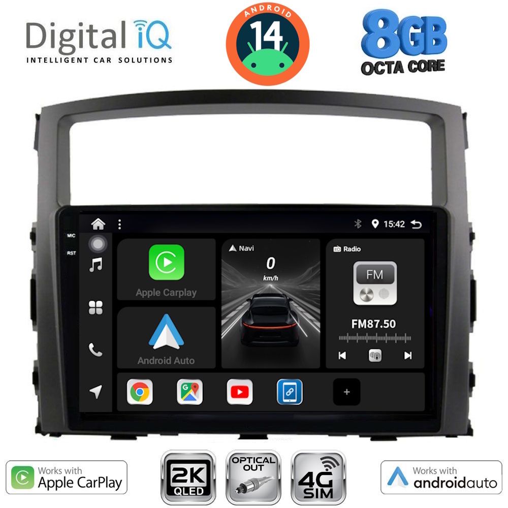 Βλησαρούλης Car Center - DIGITAL IQ BXK 20446_CPAA (9inc) MULTIMEDIA TABLET for MITSUBISHI PAJERO mod. 2006-2013