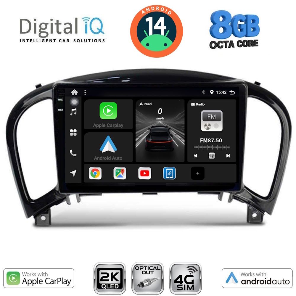 Βλησαρούλης Car Center - DIGITAL IQ BXK 20452_CPAA (9inc) MULTIMEDIA TABLET for NISSAN JUKE mod. 2009-2020