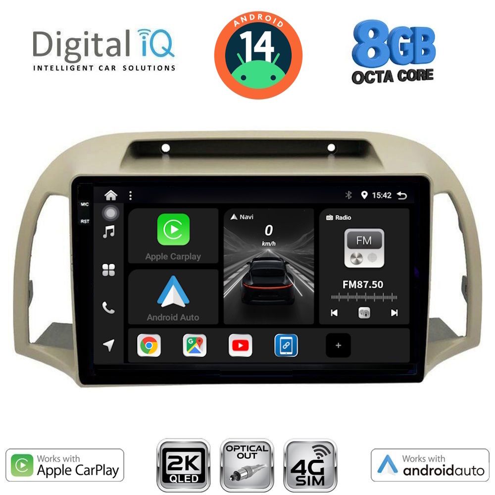 Βλησαρούλης Car Center - DIGITAL IQ BXK 20457_CPAA (9inc) MULTIMEDIA TABLET for NISSAN MICRA K12 mod. 2002-2010