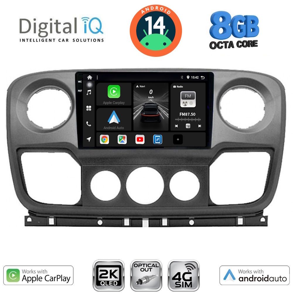 Βλησαρούλης Car Center - DIGITAL IQ BXK 20463_CPAA (10inc) MULTIMEDIA TABLET for NISSAN NV400 - OPEL MOVANO - RENAULT MASTER mod. 2010-2020