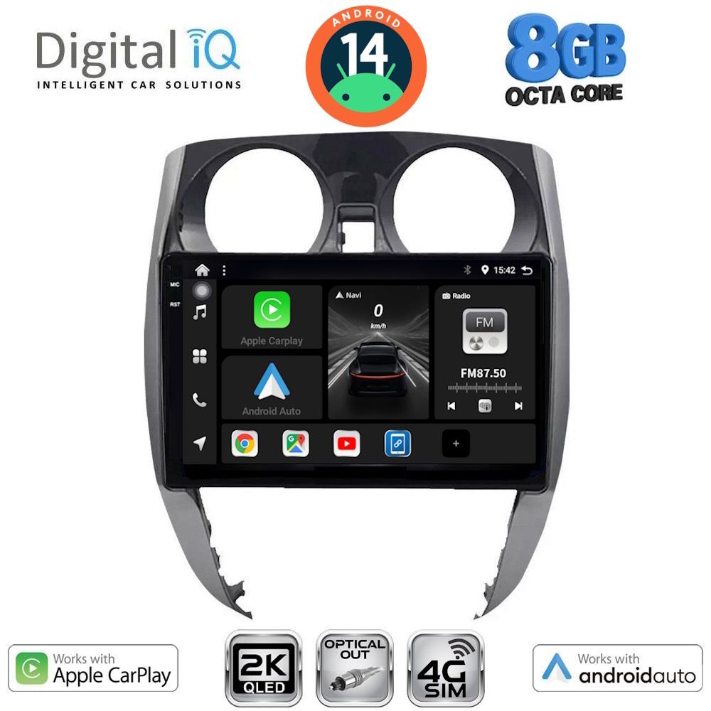 Βλησαρούλης Car Center - DIGITAL IQ BXK 20464_CPAA (10inc) MULTIMEDIA TABLET for NISSAN NOTE mod. 2012>