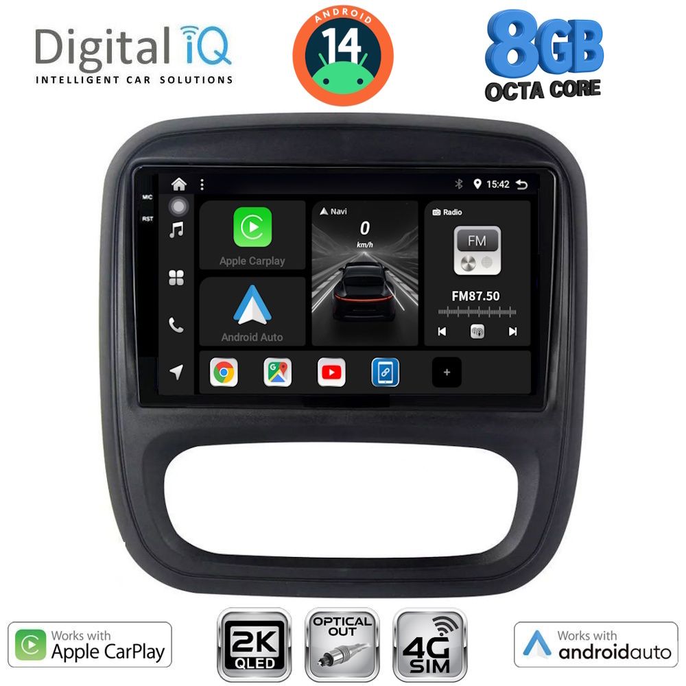Βλησαρούλης Car Center - DIGITAL IQ BXK 20499_CPAA (9inc) MULTIMEDIA TABLET for OPEL VIVARO – RENAULT TRAFIC – FIAT TALENDO – NISSAN NV 300 mod. 2014>