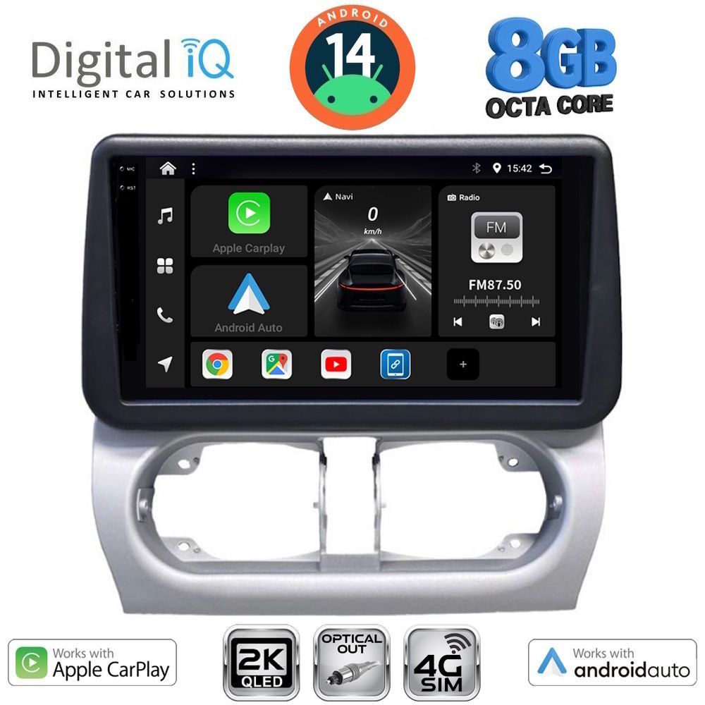 Βλησαρούλης Car Center - DIGITAL IQ BXK 20500_CPAA (9inc) MULTIMEDIA TABLET for OPEL CORSA C mod 2000-2006 - TIGRA mod. 2004-2009