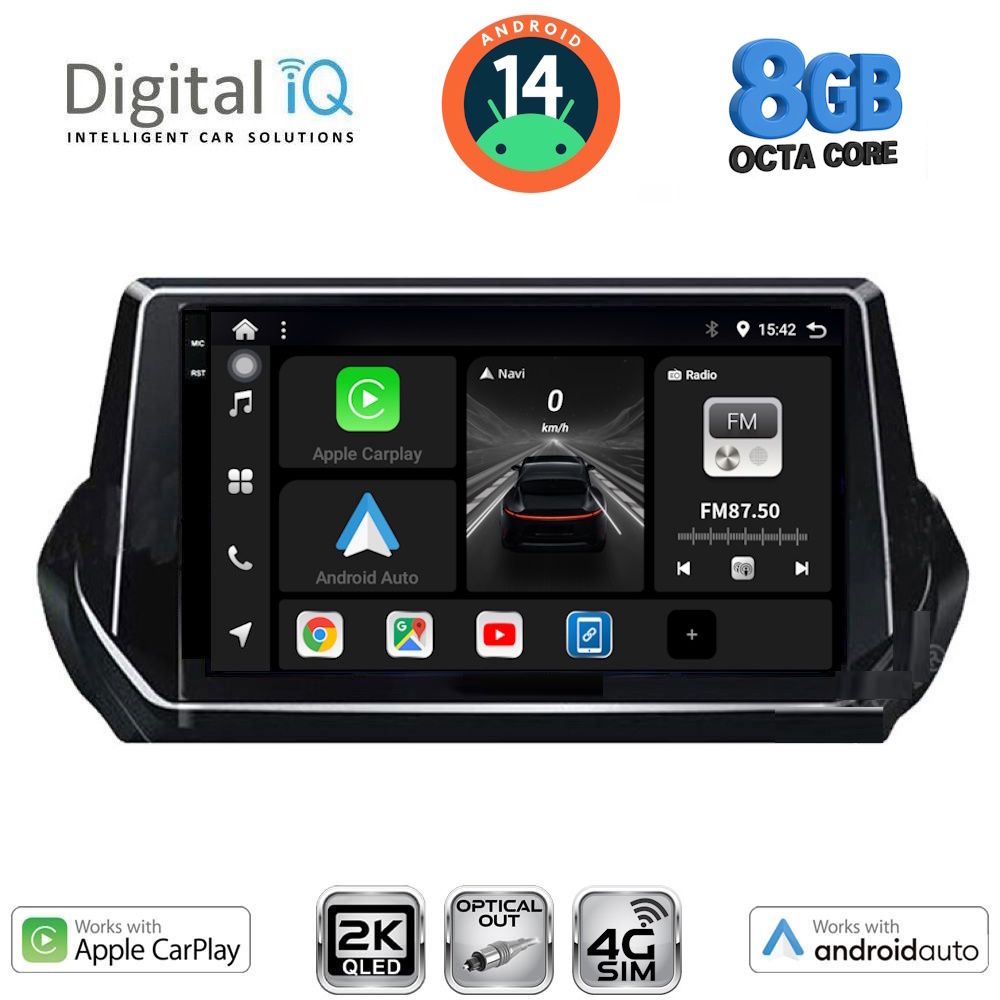 Βλησαρούλης Car Center - DIGITAL IQ BXK 20509_CPAA (9inc) MULTIMEDIA TABLET for PEUGEOT 208 – 2008 mod. 2021>