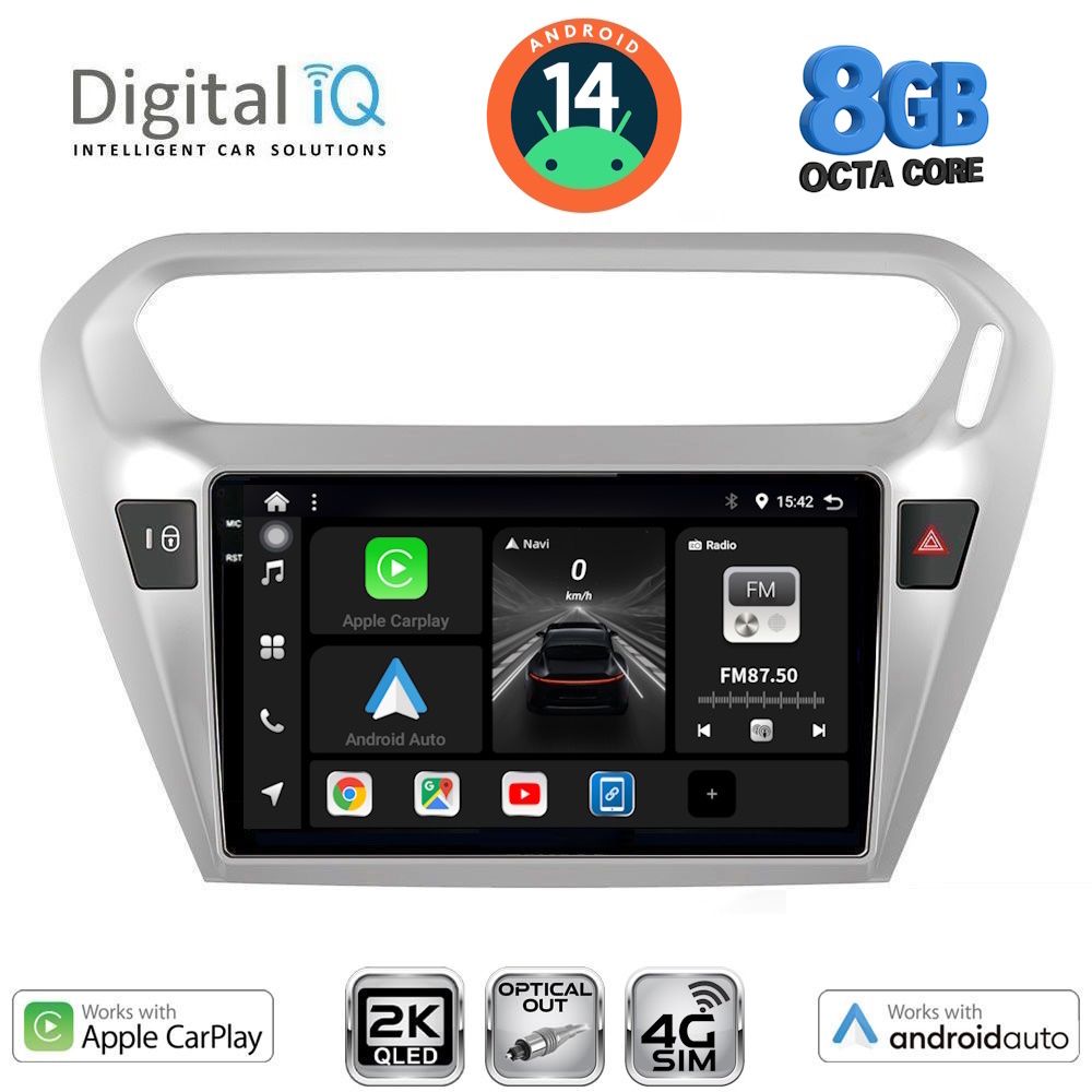 Βλησαρούλης Car Center - DIGITAL IQ BXK 20511_CPAA (9inc) MULTIMEDIA TABLET for CITROEN ELYSEE – PEUGEOT 301 mod. 2013>