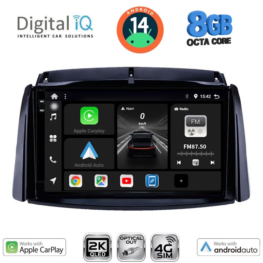 Βλησαρούλης Car Center - DIGITAL IQ BXK 20551_CPAA (9inc) MULTIMEDIA TABLET for RENAULT KOLEOS mod. 2006-2016