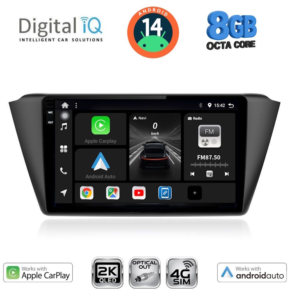 Βλησαρούλης Car Center - DIGITAL IQ BXK 20582_CPAA (9inc) MULTIMEDIA TABLET for SKODA FABIA mod. 2015>