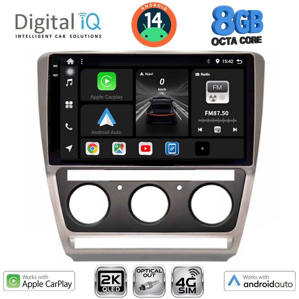 Βλησαρούλης Car Center - DIGITAL IQ BXK 20595_CPAA (10inc) MULTIMEDIA TABLET for SKODA OCTAVIA 5 mod. 2005-2012