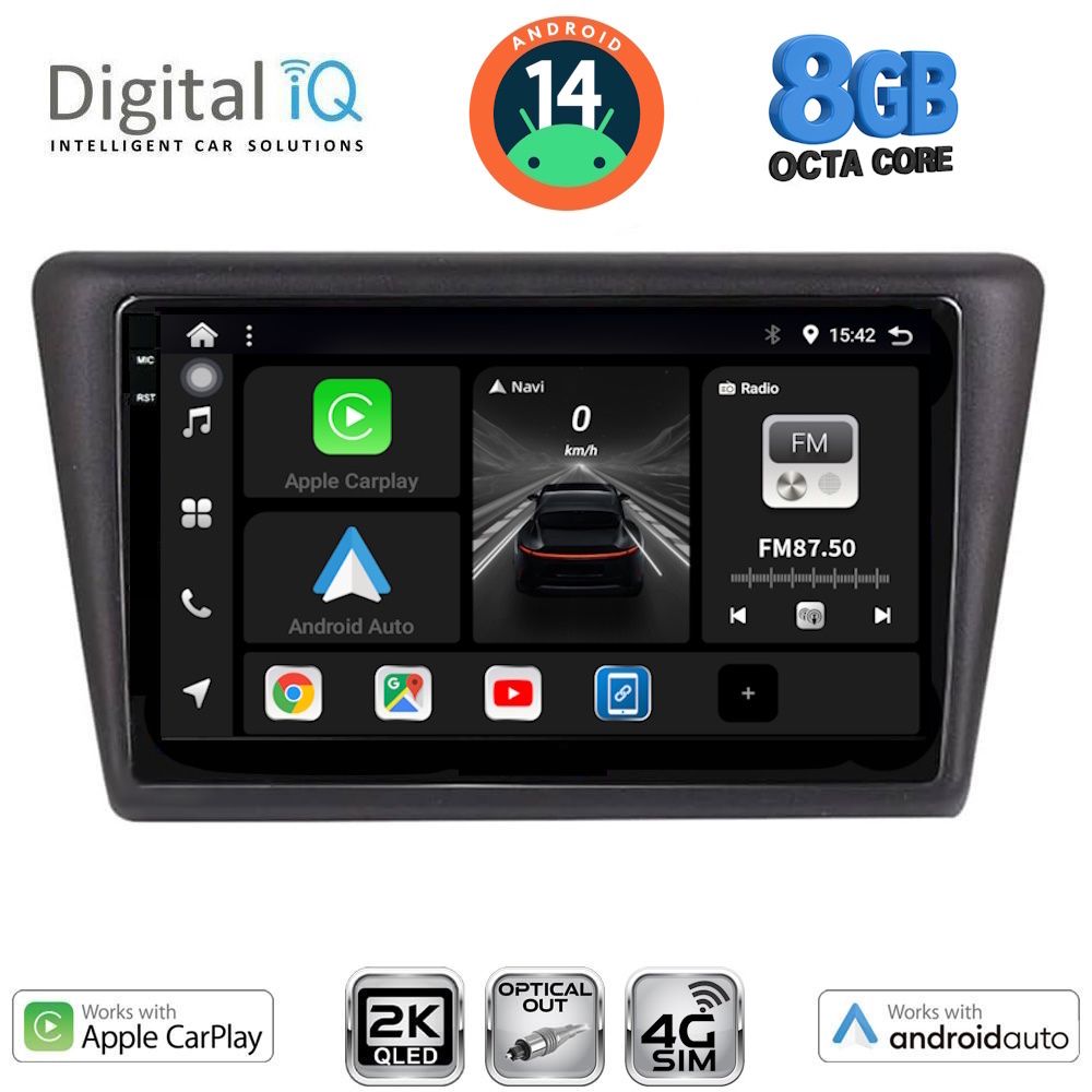 Βλησαρούλης Car Center - DIGITAL IQ BXK 20600_CPAA (9inc) MULTIMEDIA TABLET for SKODA RAPID SPACEBACK mod. 2014>