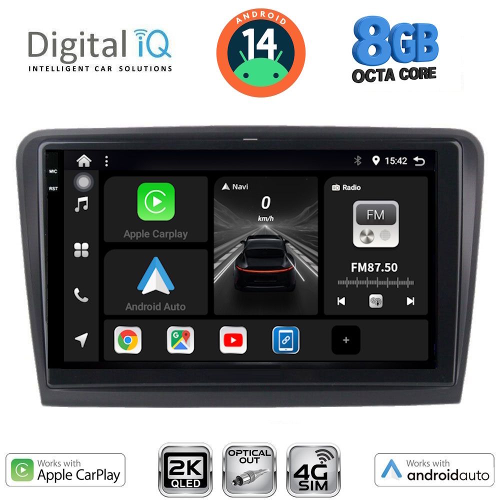 Βλησαρούλης Car Center - DIGITAL IQ BXK 20604_CPAA (10inc) MULTIMEDIA TABLET for SKODA SUPERB mod. 2008-2015