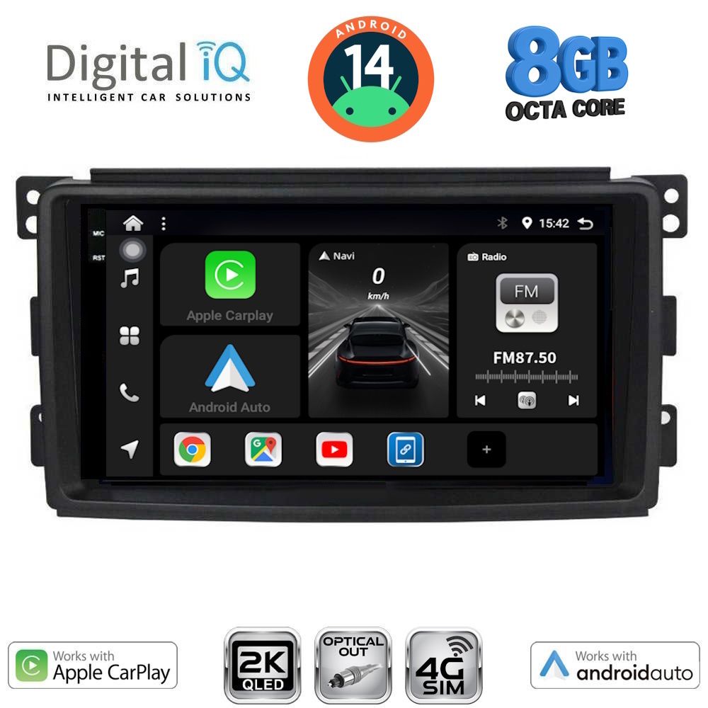 Βλησαρούλης Car Center - DIGITAL IQ BXK 20621_CPAA (9inc) MULTIMEDIA TABLET for SMART mod. 2007-2010