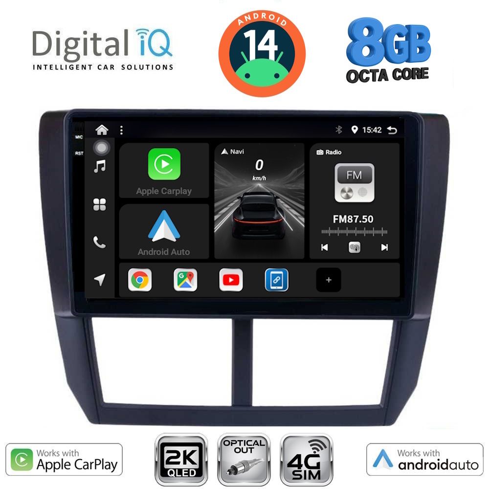 Βλησαρούλης Car Center - DIGITAL IQ BXK 20662_CPAA (9inc) MULTIMEDIA TABLET for SUBARU FORESTER - IMPREZA - XV mod. 2008-2013