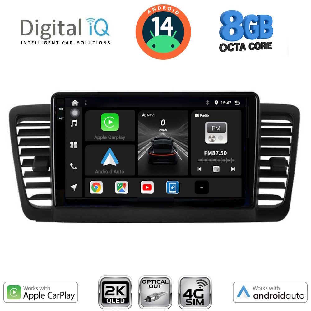 Βλησαρούλης Car Center - DIGITAL IQ BXK 20665_CPAA (9inc) MULTIMEDIA TABLET for SUBARU LEGACY - OUTBACK mod. 2002-2008