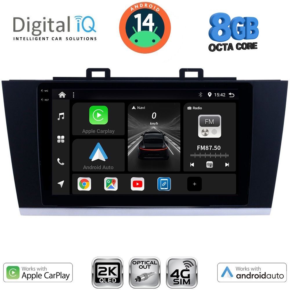 Βλησαρούλης Car Center - DIGITAL IQ BXK 20668_CPAA (9inc) MULTIMEDIA TABLET for SUBARU LEGACY - OUTBACK mod. 2014-2019
