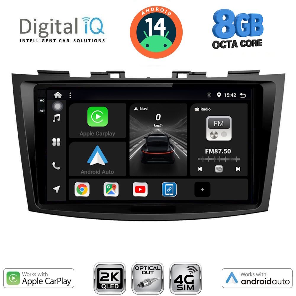 Βλησαρούλης Car Center - DIGITAL IQ BXK 20685_CPAA (9inc) MULTIMEDIA TABLET for SUZUKI SWIFT mod. 2011-2016