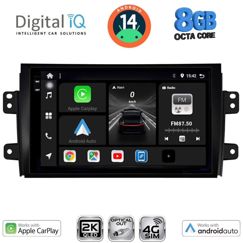 Βλησαρούλης Car Center - DIGITAL IQ BXK 20688_CPAA (9inc) MULTIMEDIA TABLET for FIAT SEDICI – SUZUKI SX4 mod. 2005-2013