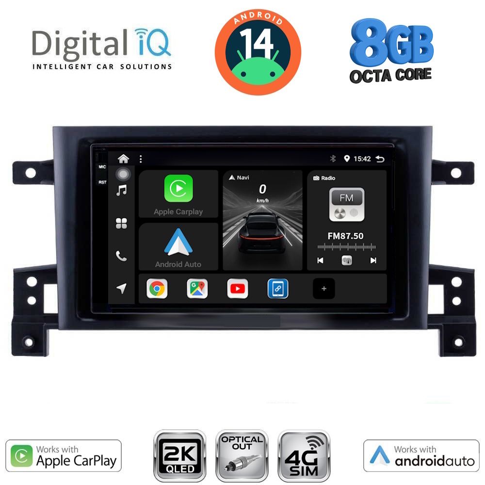 Βλησαρούλης Car Center - DIGITAL IQ BXK 20696_CPAA (9inc) MULTIMEDIA TABLET for SUZUKI GRAND VITARA mod. 2005-2015