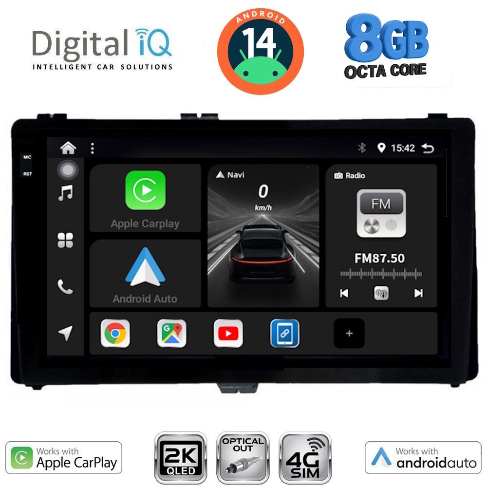 Βλησαρούλης Car Center - DIGITAL IQ BXK 20703_CPAA (9inc) MULTIMEDIA TABLET for TOYOTA AURIS mod. 2015> – AYGO X mod. 2022> – COROLLA mod. 2017-2019