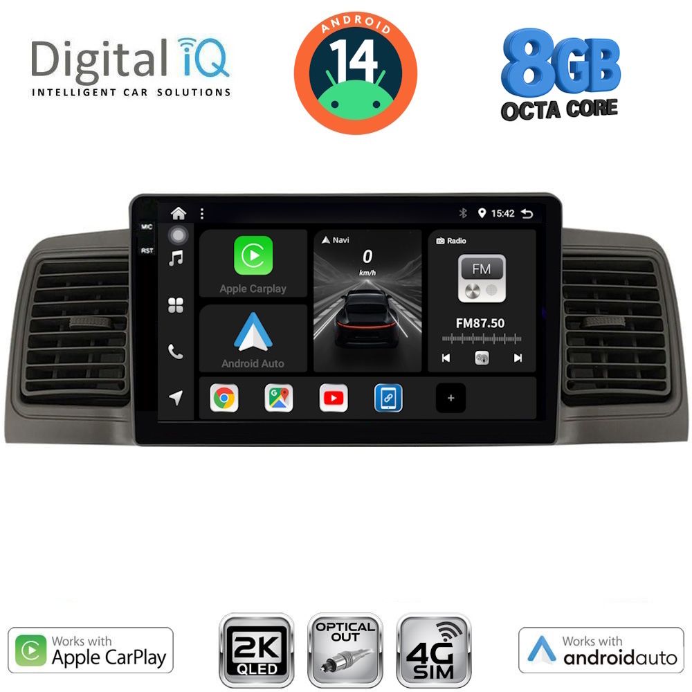 Βλησαρούλης Car Center - DIGITAL IQ BXK 20712_CPAA (9inc) MULTIMEDIA TABLET for TOYOTA COROLLA mod. 2001-2006